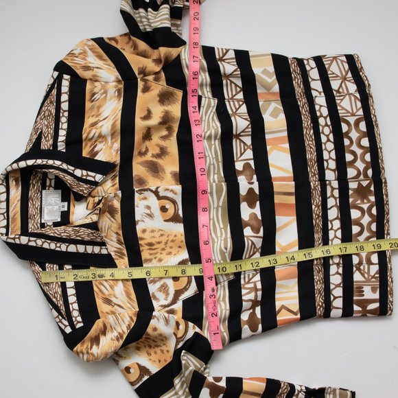 Alberto Makali Blazer Animal Mix Tiger Leopard Print Jacket Statement Size 8 - Picture 5 of 6